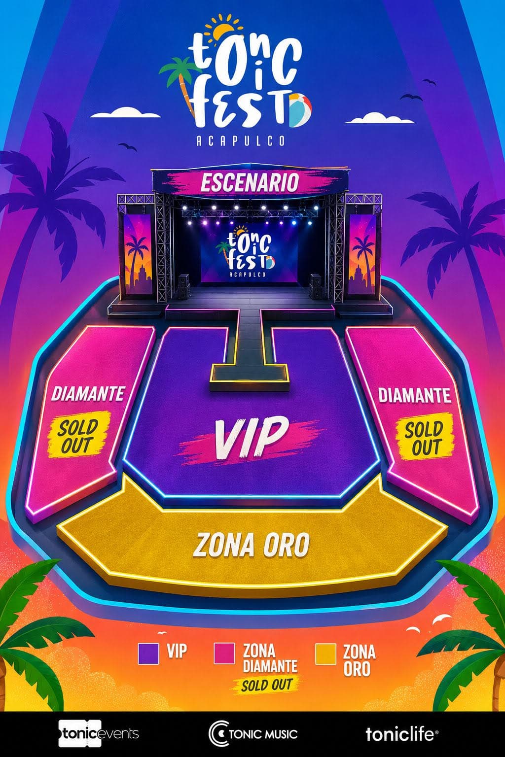 Mapa de zonas de Playa La Bonfil